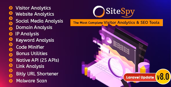SiteSpy - The Most Complete Visitor Analytics & SEO Tools (SaaS)